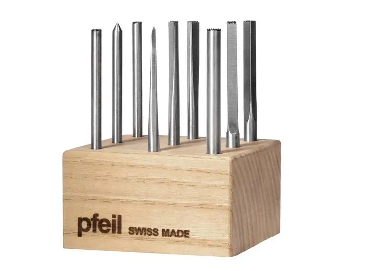 Ensemble de 9 sabloirs de sculpteur Pfeil tools.