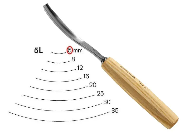 Gouge cambrée série N°5 Pfeil Largeur