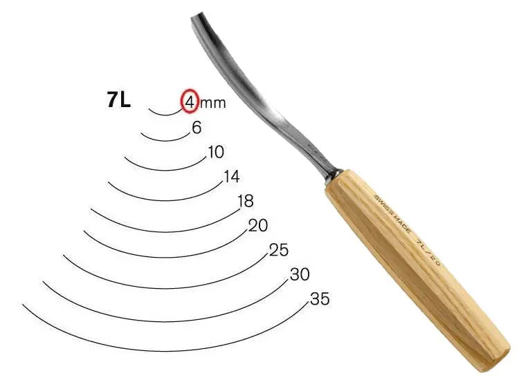 Gouge cambrée série n°7 Pfeil Largeur