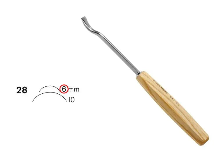 Gouge contre coudée série n°28 Pfeil Largeur