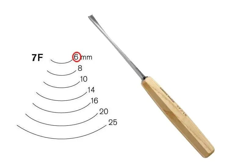Gouge fers à fleurs série n°7F Pfeil, Swiss made - Gaignard Millon