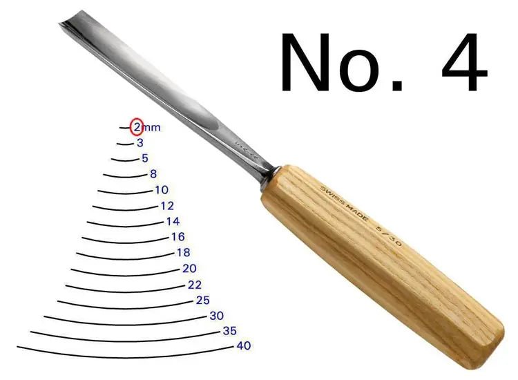 Gouge droite série n°4 Pfeil, Swiss made - Gaignard Millon