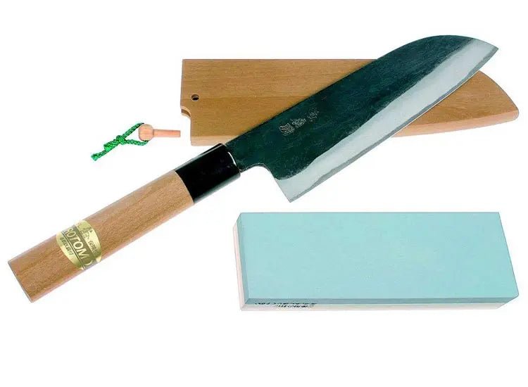 Coffret Santoku hocho et pierre d'affûtage - Gaignard Millon