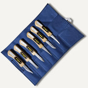 Set 6 couteaux à sculpter Mikikichan Blue papper steel - Gaignard Millon