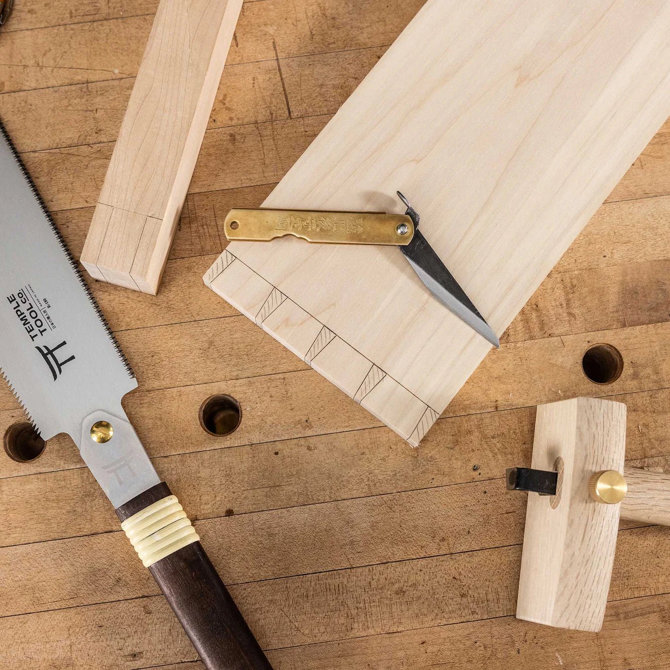 Couteau à tracer japonais pliant Higonokami – simple biseau
