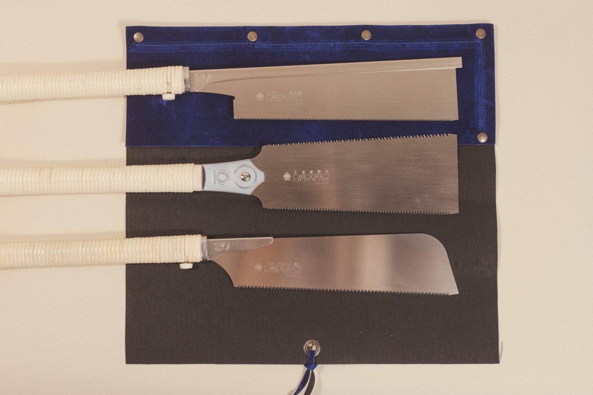 Set de 3 scies japonaises 240 mm Razorsaw Gyokucho + trousse - Gaignard Millon