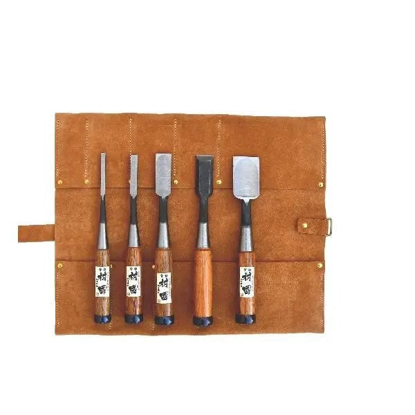 Set de ciseaux à bois japonais Oire Nomi en trousse cuir