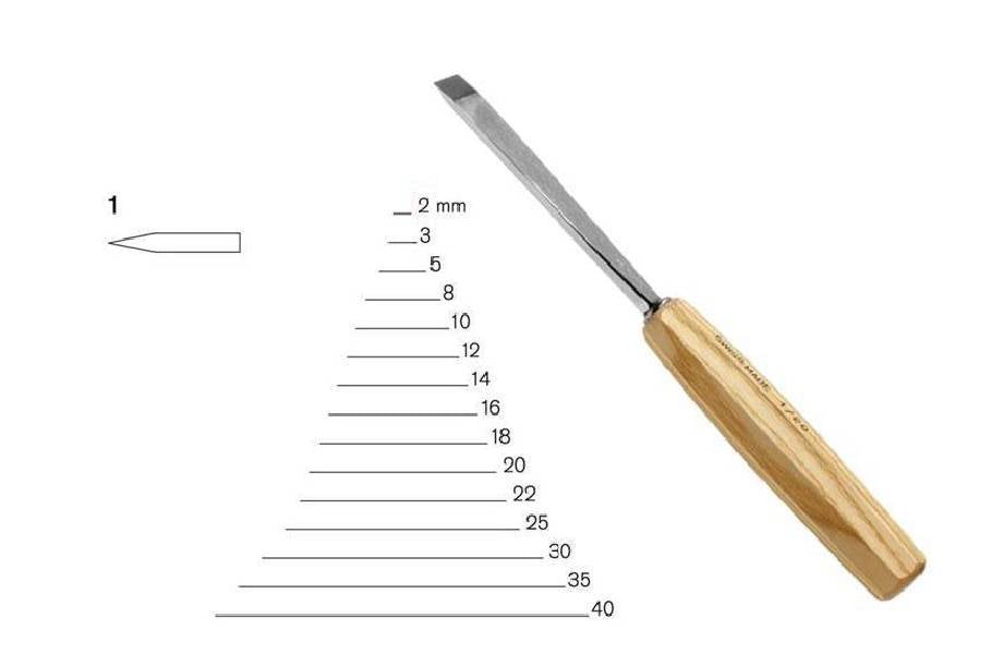 Fermoir droit 2 biseaux série N°1 Pfeil, Swiss made - Gaignard Millon