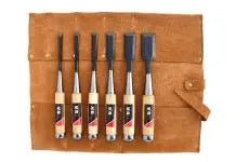Set de 6 ciseaux à bois Tataki Nomi + trousse - Gaignard Millon